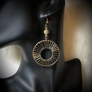 🍂~ Bronze Tone Round Wire Pierced Earrings Custom